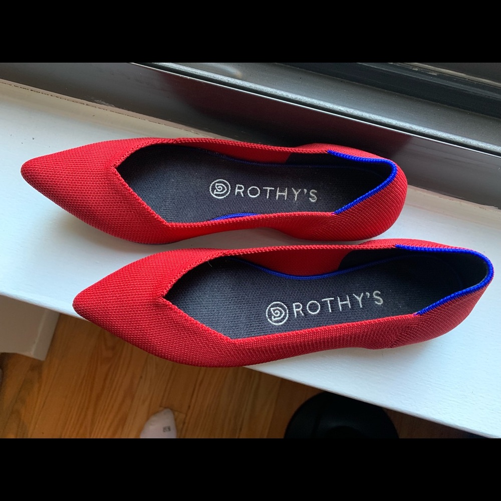 Perfect Red Point Toe Rothy’s 7.5